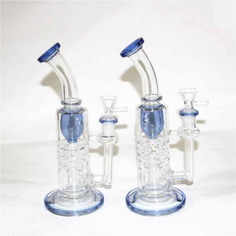hookahs Triple comb Percolator Glass Bongs Oil Dab Rigs Birdcage Perc Water Pipe 14mm Female Joint Rig With Bowl Pipes