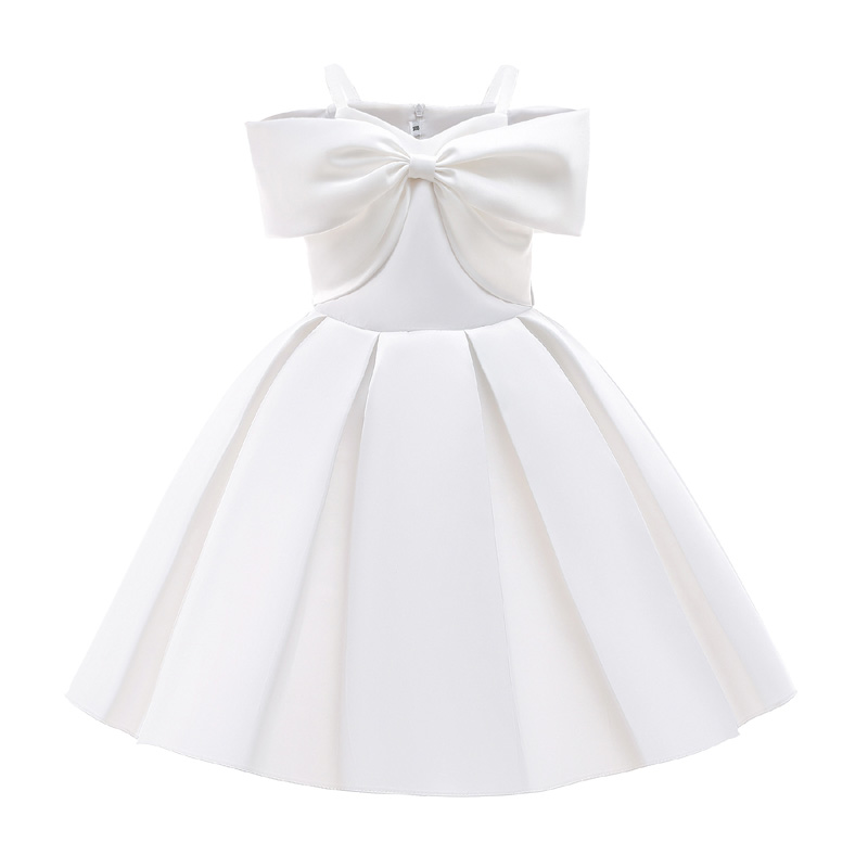 Kids Girls Princess Dress Bow Elegant Wedding Birthday Party Formal Baby Dresses children's sling skirt Christmas gifts