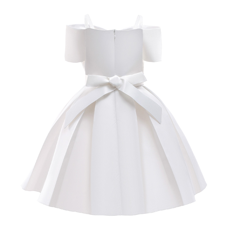 Kids Girls Princess Dress Bow Elegant Wedding Birthday Party Formal Baby Dresses children's sling skirt Christmas gifts