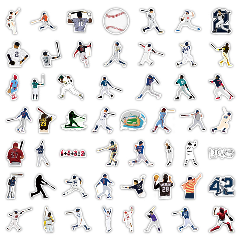 100 pezzi adesivi da baseball adesivi graffiti sportivi bagagli fai da te laptop skateboard adesivi biciclette moto E271