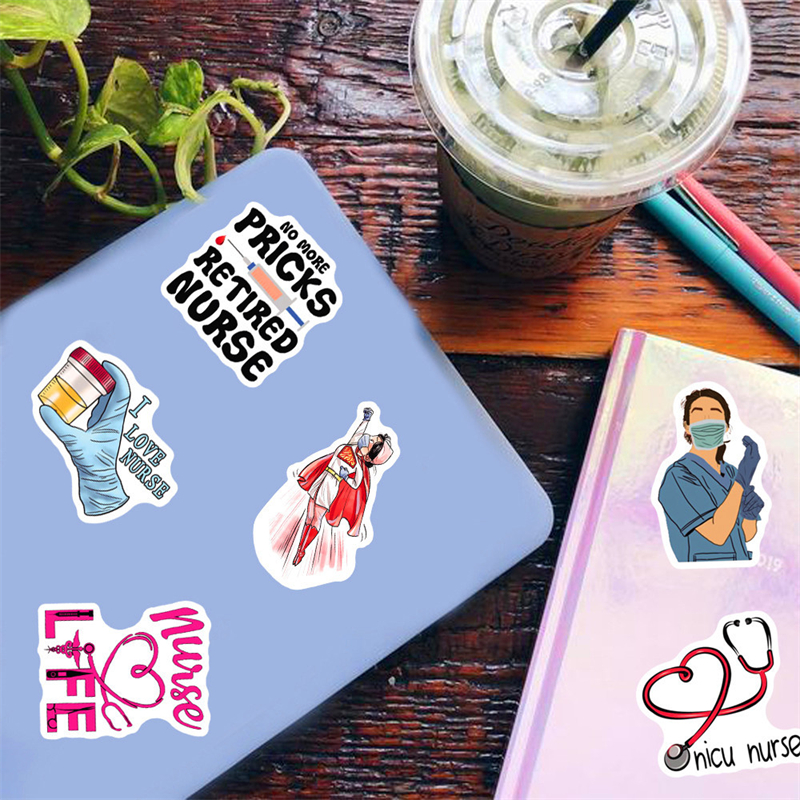 Nurse Stickers Cartoon Medical graffiti Stickers for DIY Luggage Laptop Skateboard Motorcycle Bicycle Stickers KL011-479