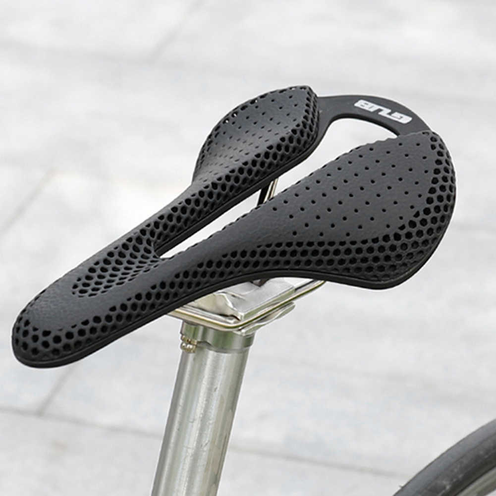 Bike s gub bisiklet koltuğu 3D baskı bisiklet ekipmanı oyuksuz Dağ Yolu Bikes Saddle Black için kaymaz şok emici