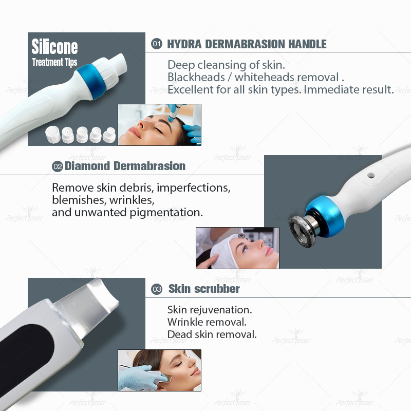 Dermabrasion utrustning hudblekning och föryngring hudblekning smidig rynkor Biolyftande spa ansiktsmaskin Använd manuell godkänd