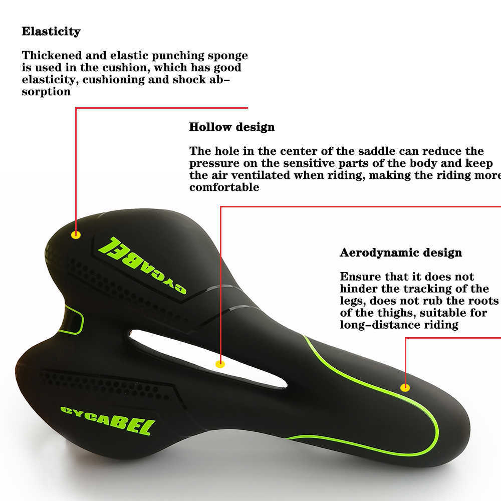 s Bike Silicone Cushion Cycling Seat PU Leather Surface Silica Filled Gel TimeTrial Comfortable Shockproof Bicycle Saddle 0131