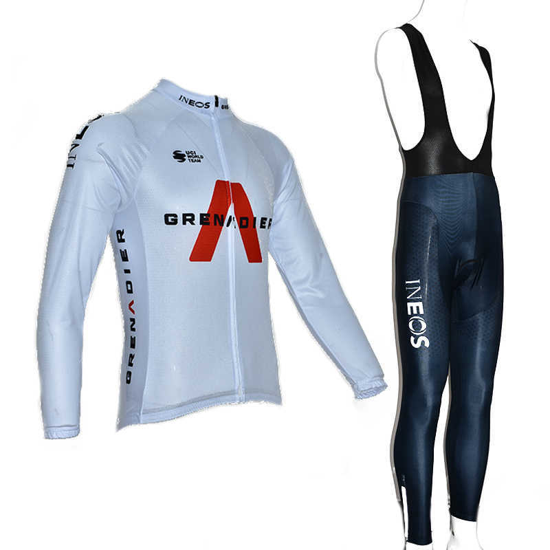 Conjuntos Nueva bicicleta de montaña 9D Gel Pantalones Traje de manga larga Hombres Cremallera de secado rápido Ciclismo Jersey Z230130