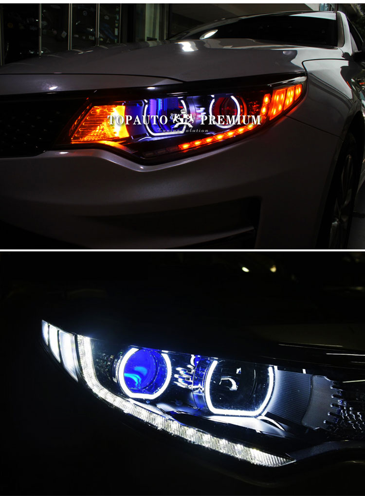 المصابيح الأمامية لمصباح LED عالي الشعاع لـ KIA K5 Optima LED المصباح الأمامي 20 15-20 18