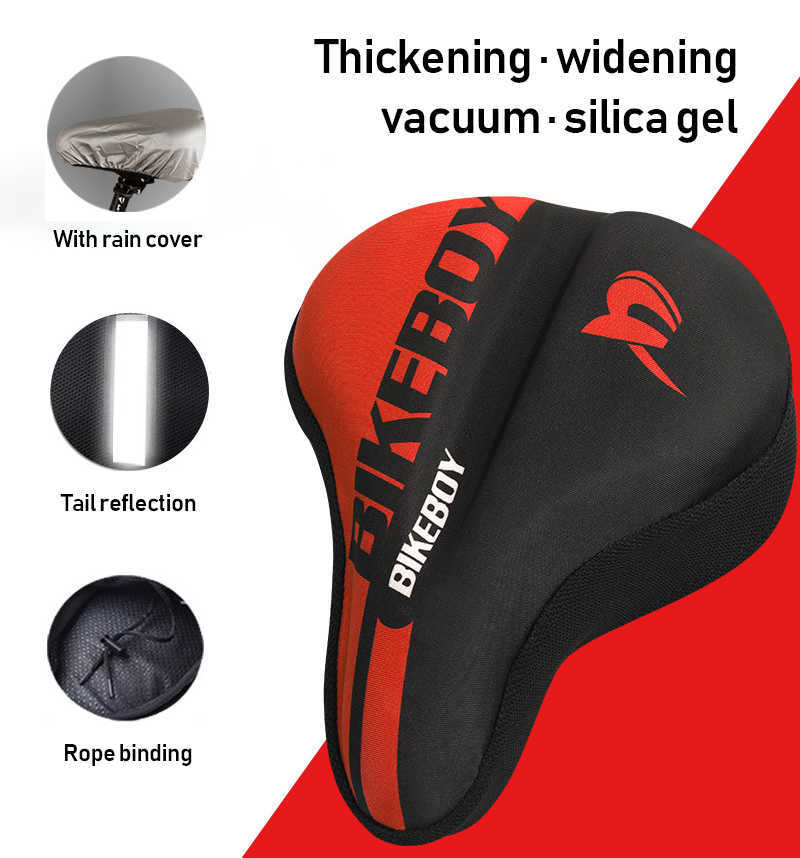 High Quality Seat Cover Silicone Thickened Soft Sponge Comfortable Breathable Super Bicycle Saddles Bike Accessories 0131