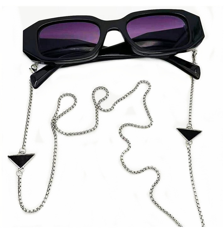 LUX-Desi Mode-Sonnenbrillenkette, Multi-Stil, B, C, Metall, Brillenschnur, Seil, Lanyard, Silicagel-Schlaufe, rutschfester Halter für Modebrillen