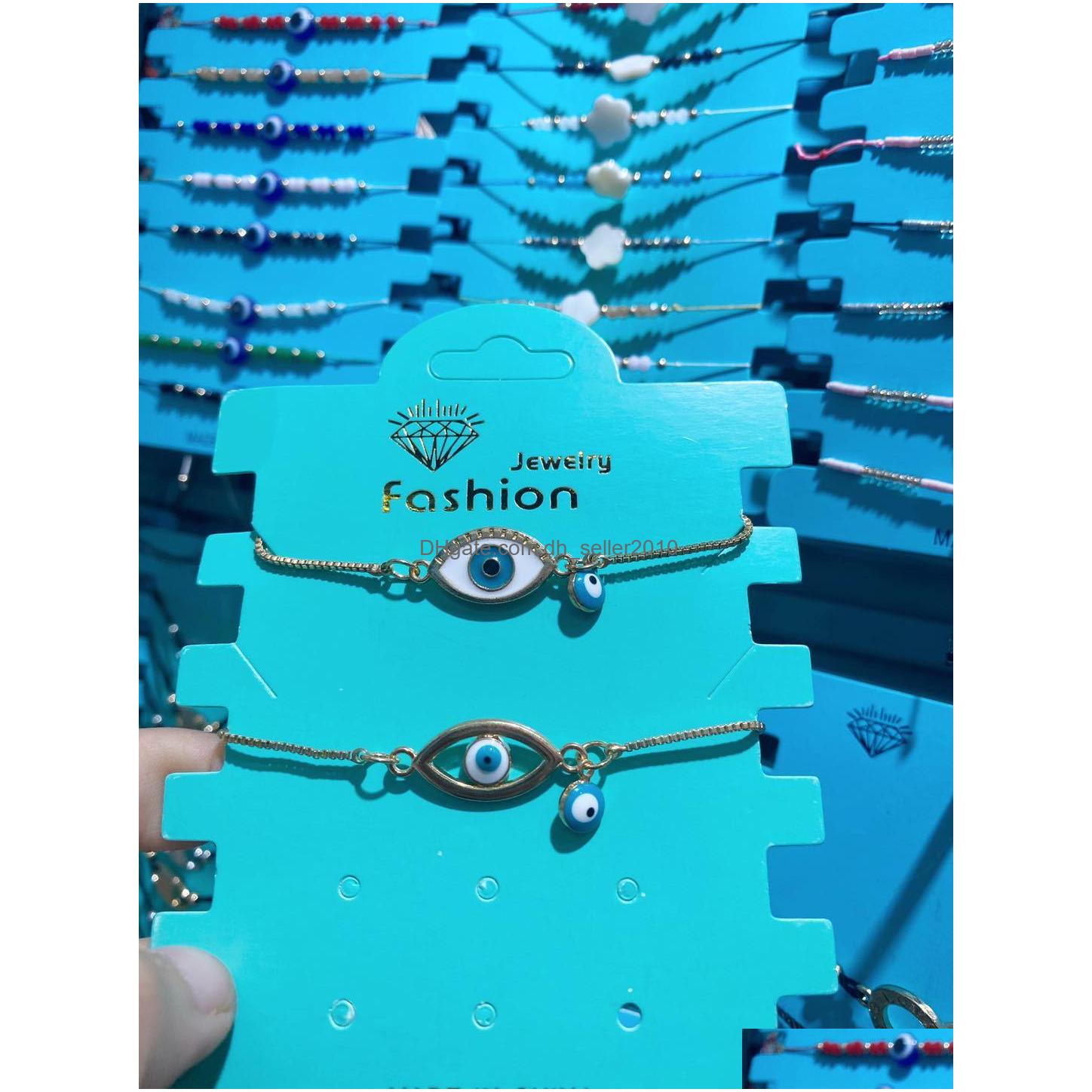 Charm-Armbänder, Modeschmuck, verstellbares Armband mit bösem Blick, Seeblaue Augen, Kette, Drop-Lieferung, Dhado
