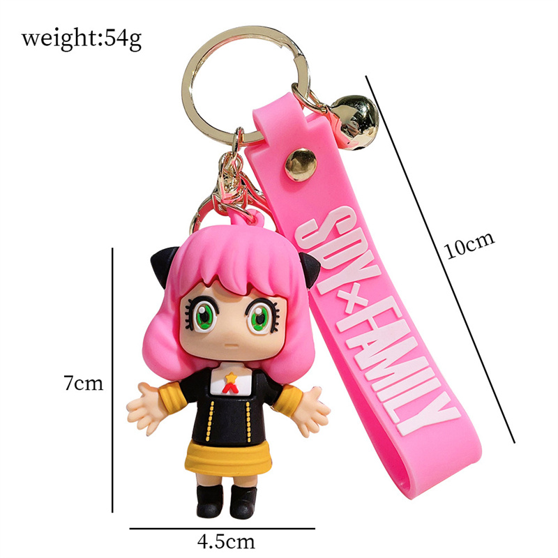 Mignon Anime Porte-clés Charme Porte-clés Fob Pendentif Lovely Spy's Play House Doll Couple Étudiants Personnalisé Creative Valentine's Day Gift A8 UPS