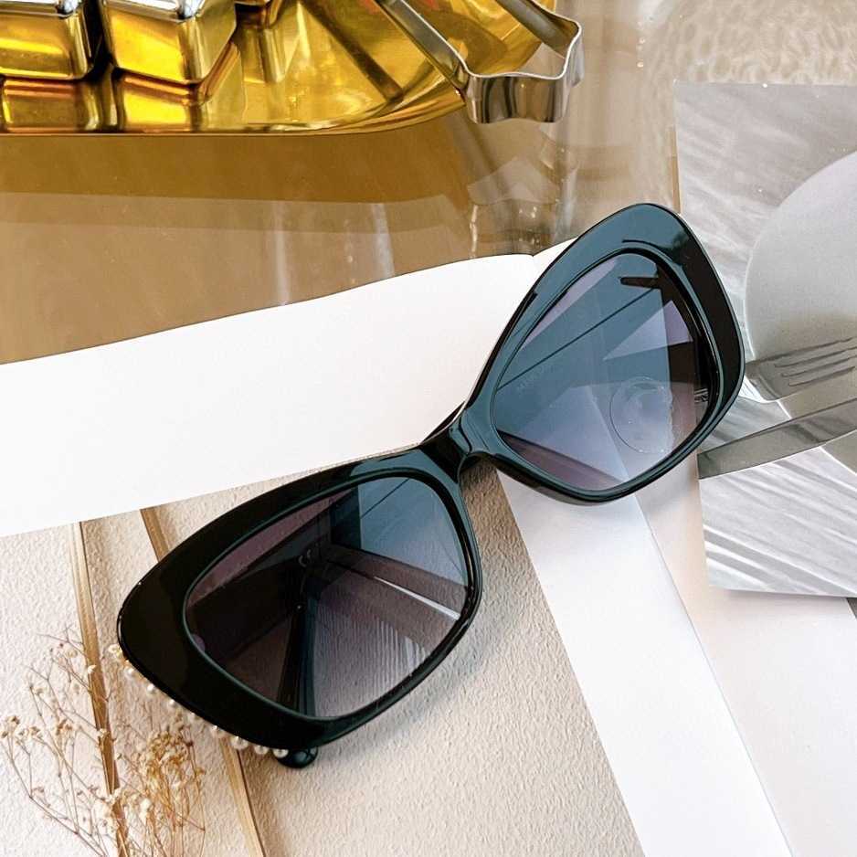 2023 luxury designer sunglasses 23 Spring/Summer New Cat's Eye Pearl for Women 5481 Popular on the Net Same Style Small Fragrance Premium Sunglasses