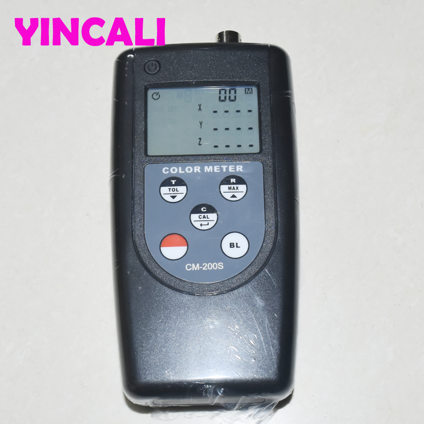 Högkvalitativ digital färgmätare CM-200S Färgskillnad Tester Colorimeter Auto Memory 99 Uppsättningar för textil, papper, läder etc.