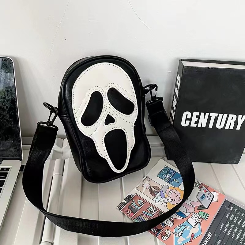 designer Funny Cosmetic Bags Halloween crossbody bag men women cartoon pu Outdoor storage zx221