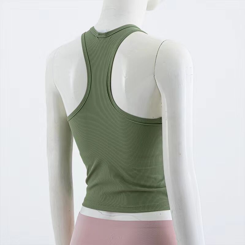 LU- EBB yoga Same style yoga top with chest pad vest short breathable and quick drying exercise fitness