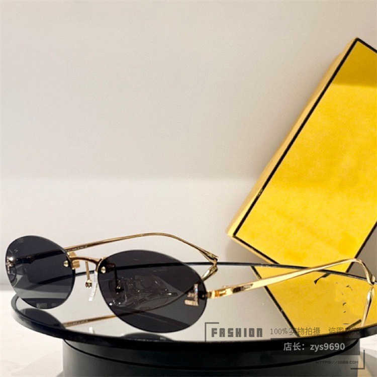 Nouvelle créateur de concepteur de luxe F's Oval Cat's Eye Niche ins à la mode des lunettes de soleil étoiles Net Red Anti Ultraviolet Sunglasses Fe40046