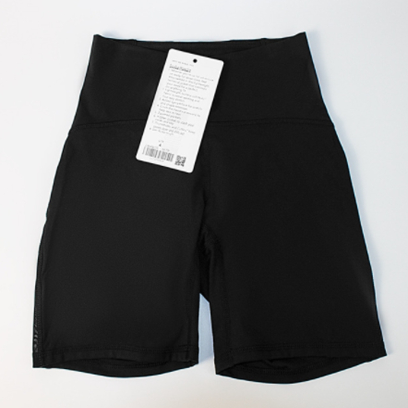 Completo da yoga Lulu completo da uomo Pantaloncini sportivi a vita alta da donna Pantaloncini da yoga Pantaloni da 4 pollici da donna Alta elasticità double-face opaco aderente LL Pantaloncini da donna