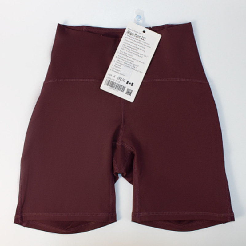 Completo da yoga Lulu completo da uomo Pantaloncini sportivi a vita alta da donna Pantaloncini da yoga Pantaloni da 4 pollici da donna Alta elasticità double-face opaco aderente LL Pantaloncini da donna