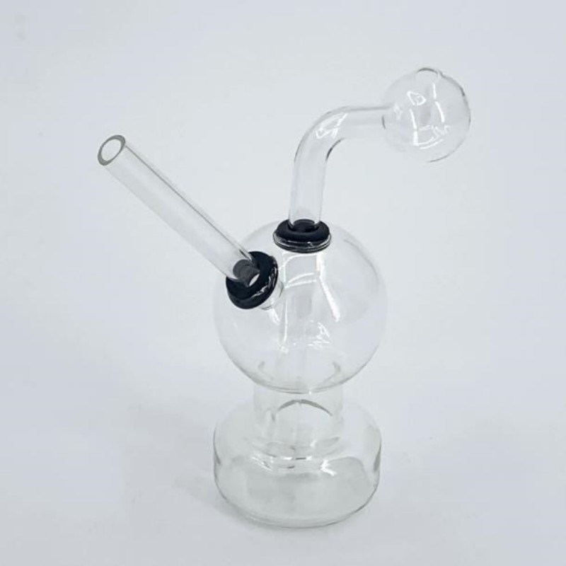 4 pouces mini tube d'eau en verre brûleur à mazout Shisha dab rig