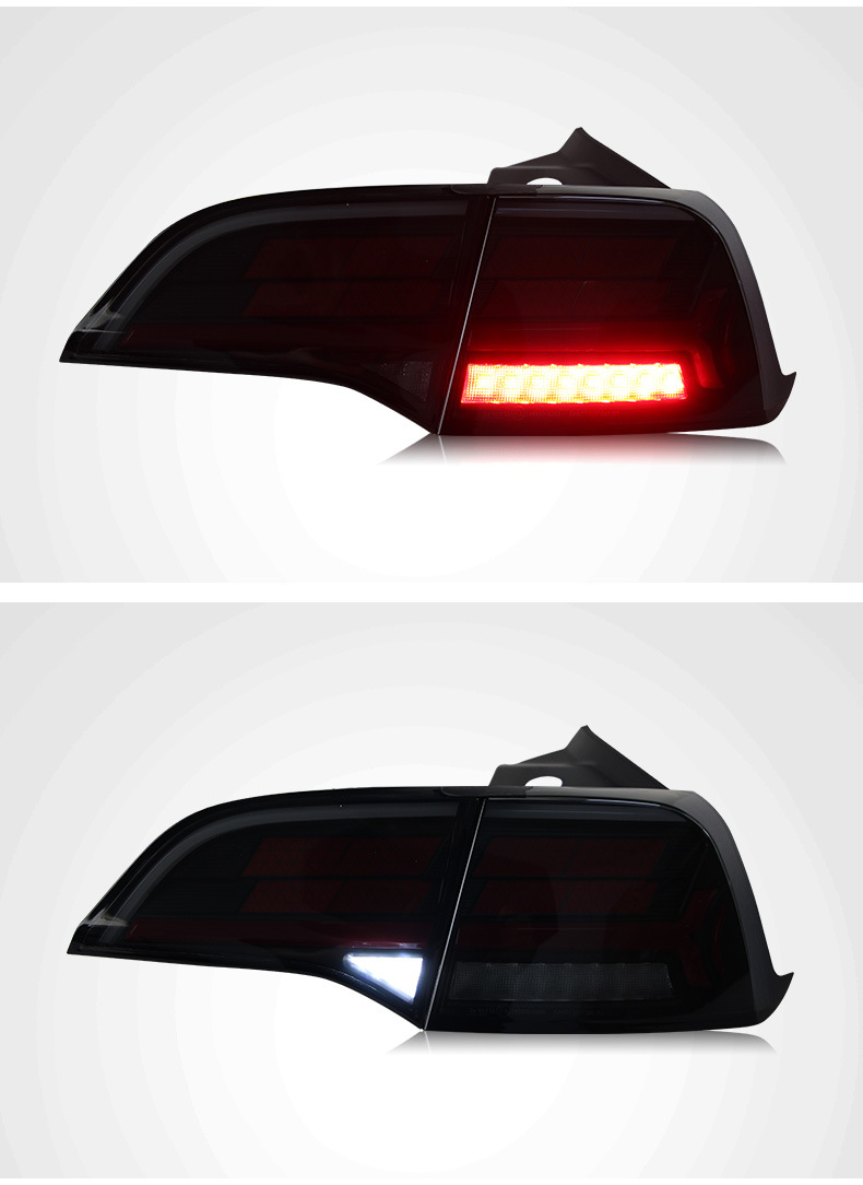 Auto Taillight For Tesla Model3 Taillight Assembly ModelY Modified OLED Pixel Running Light Flow Turn Signal Lights