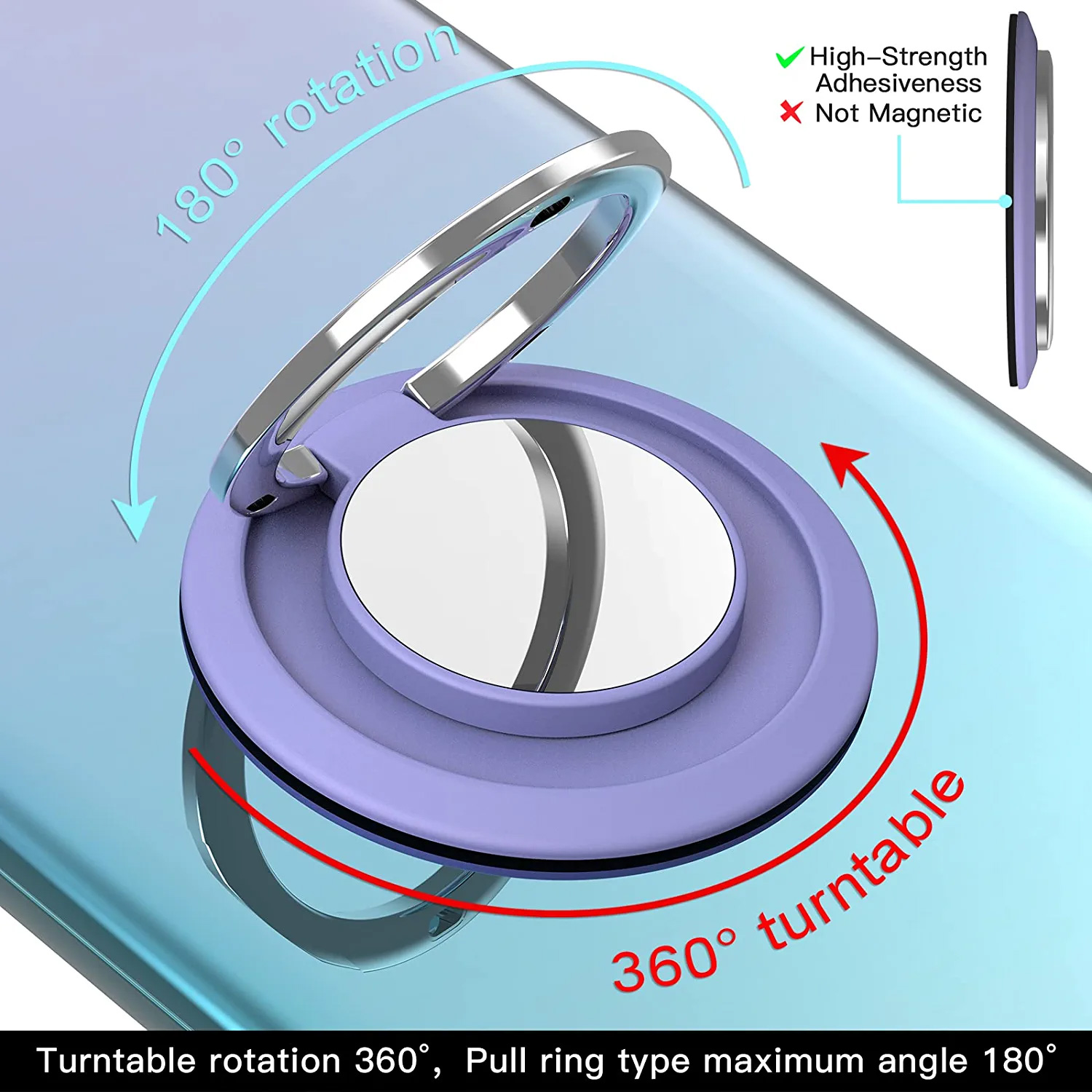 Parmak Yüzük Tutucu Cep Telefonu Araç Magnetic Montaj 360 Dereceli Telefon Geri Çıkartma Pedi Braketi