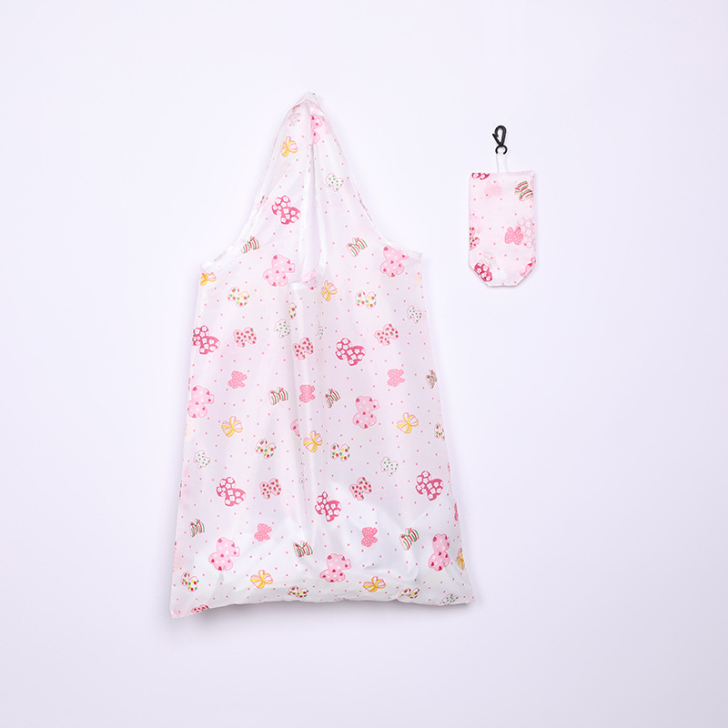 Foldable Shopping Bag Large Food Bag Reusable Eco Bags For Grocery Beach Toy Storage Bag Women's Stock Bags Shoulder Tote Pouch