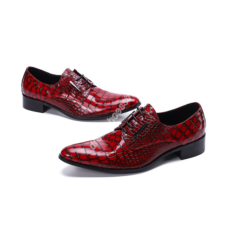 Christia Bella mode fête hommes Oxford chaussures pierre motif en cuir véritable mariage chaussures formelles à lacets chaussures habillées mâle Brogues