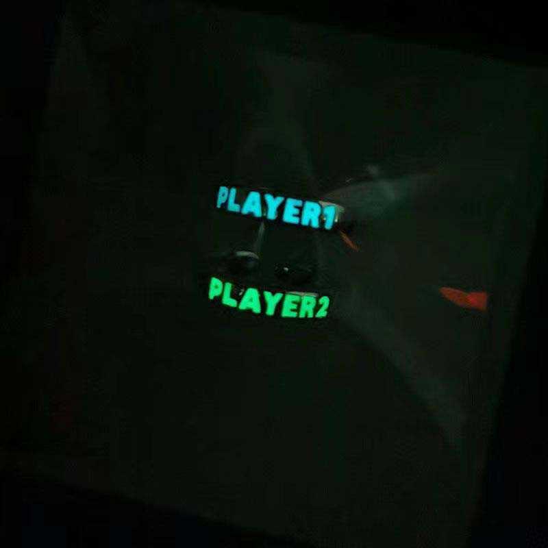 Luminous Ring for Couple Creative Glowing in the Dark Player 1 2 Matching Gaming Women Men Valentine's Day Gift