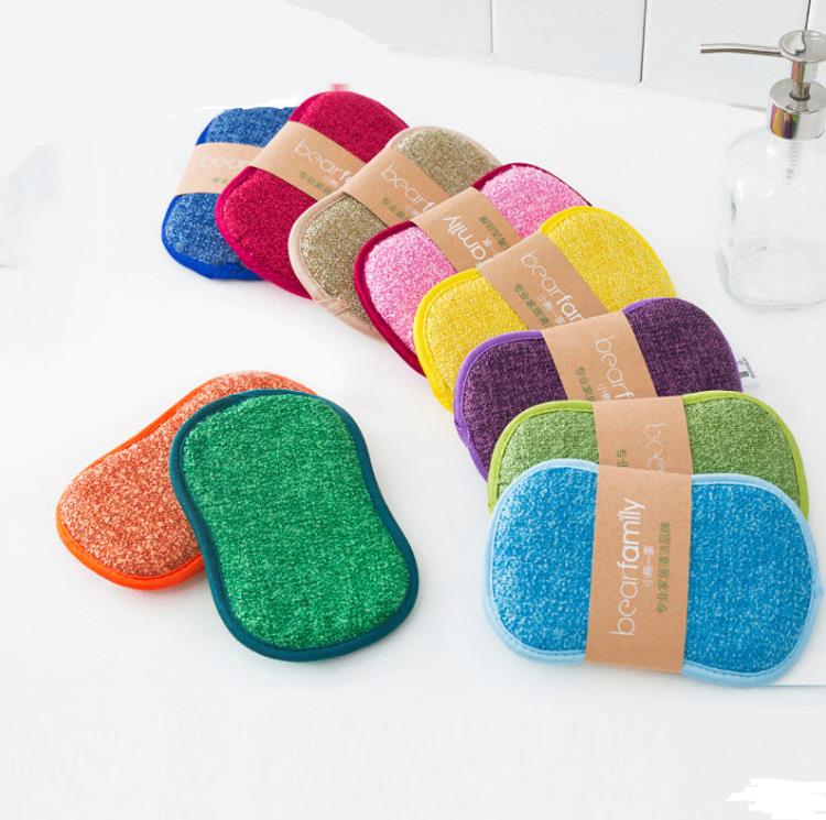 Cleaning Cloths Household Magic Dishwashing Sponges Kitchen Cleanings Brush Microfiber Scrubbing Dish Accessories SN4196