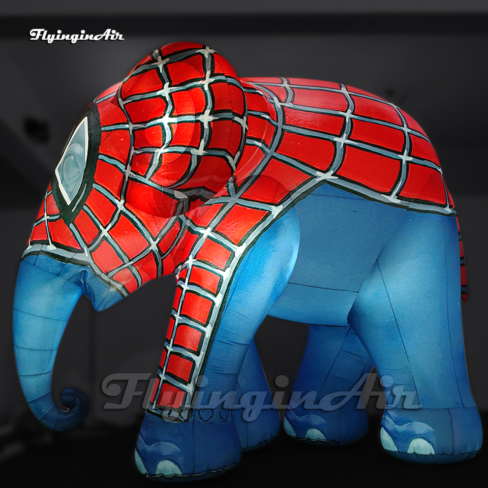 Fantastico Cartone Animato Animale Palloncino Grande Elefante Gonfiabile Indossare Abito Spider-man Evento