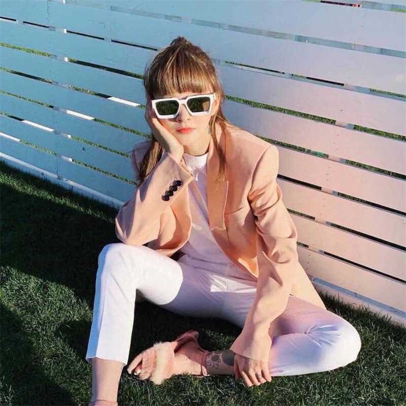 2023 New luxury designer Family L's white millionaire 96006 board ins personality Sunglasses men's net red sunglasses women Z1165