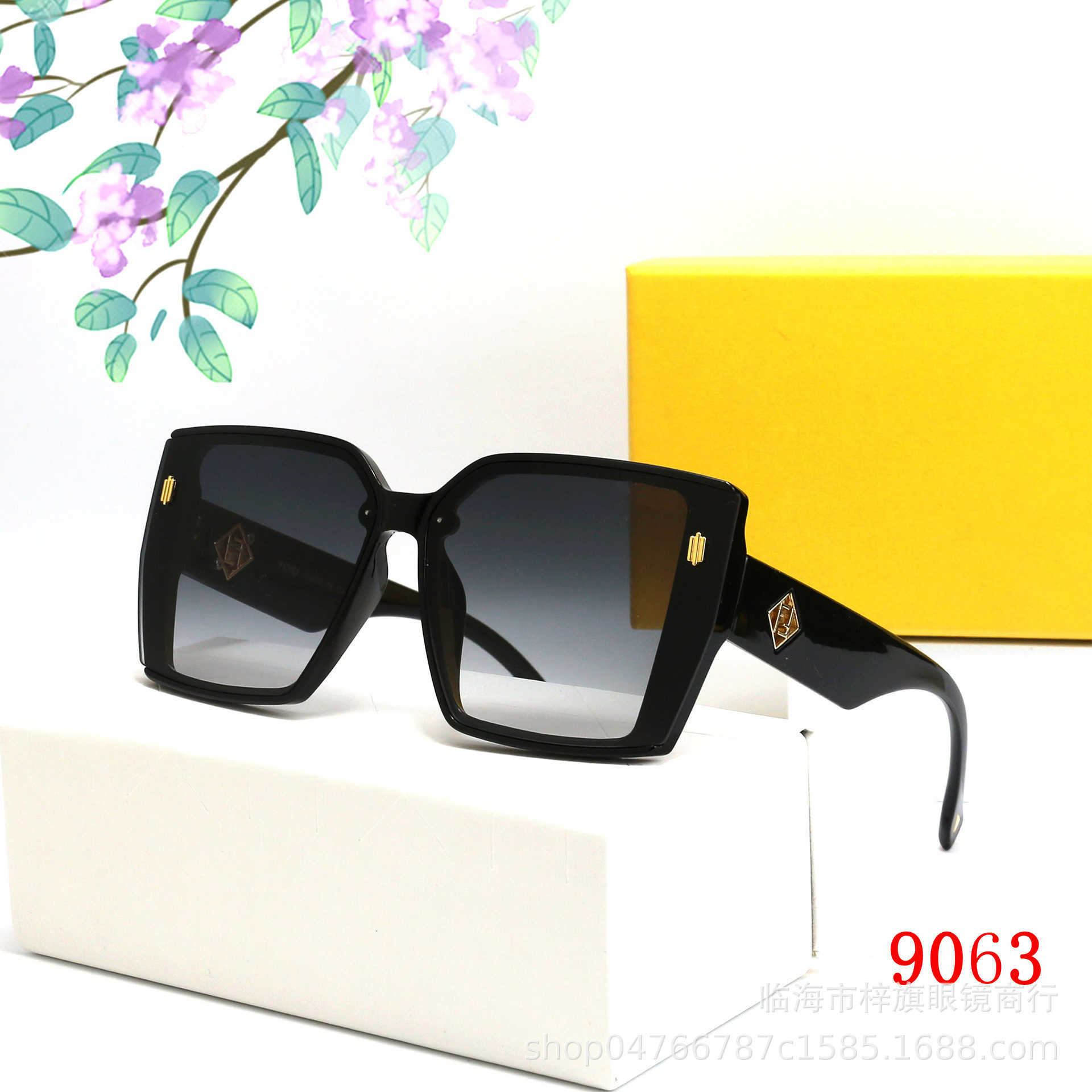 2023 designer de luxo nova moda para fotografia de rua feminina óculos de sol óculos polarizados para turistas 9063