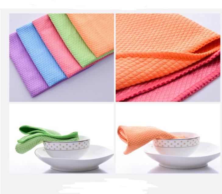 Zachte Microfiber Schoonmaak Handdoek Absorbeerbaar Glas Keuken Schoonmaakdoekje Doekjes Tafel Raam Auto Theedoek Rag SN4432