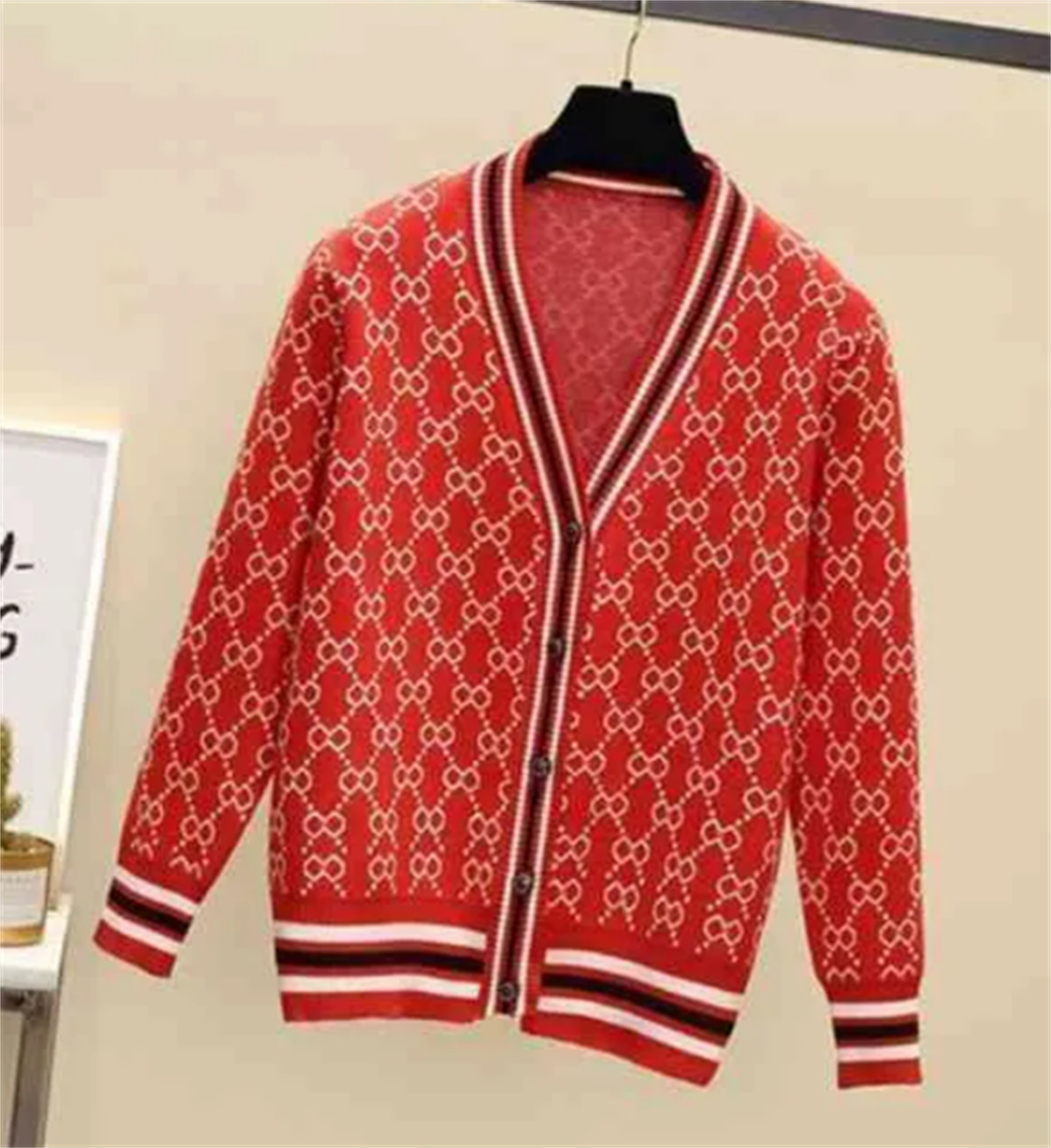 디자이너 숙녀 니트 재킷 카디건 스웨터 코트 여성 긴 소매 인과 사무실 패션 탑 가을 겨울 니트 스웨터 크기 S-2XL