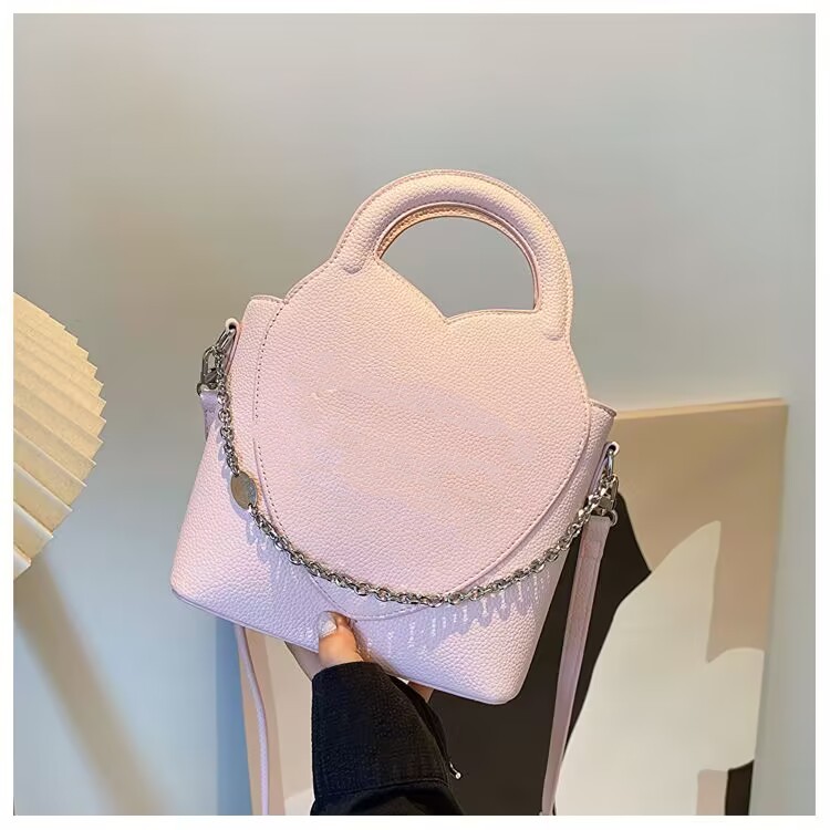 Real cowhide bag bucket bag women one shoulder crossbody bag designer handbag Litchi grain chain decoration tote luxury shopping bags leather bags purses backpack