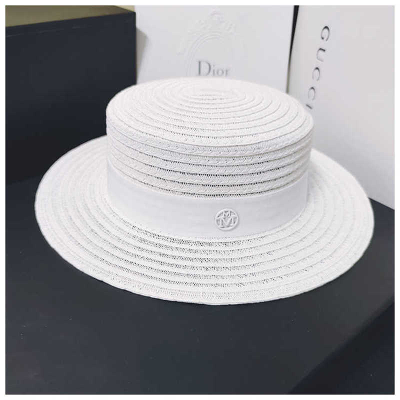 Casquettes de baseball designer Net rouge Anna étouffant le poivre avec la même lettre chapeau de paille tissé femmes plage soleil ombrage plat haut petit cadeau chapeau femme marée UNS3