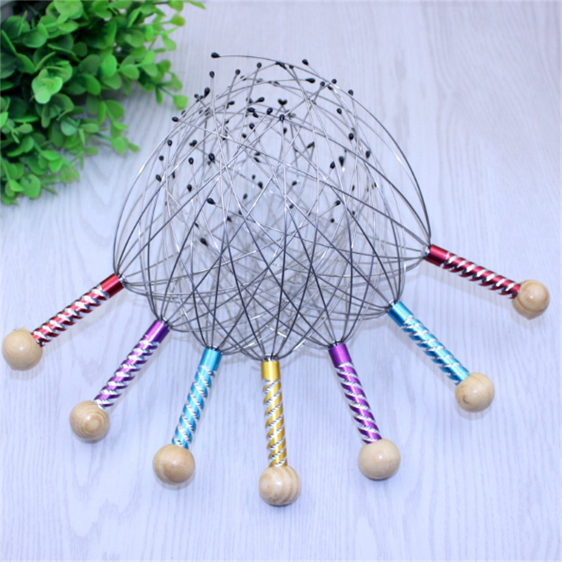 Manual scalp hand head massager head before neck scalp massager claw items with full-quality stainless steel wire relxing JL1747