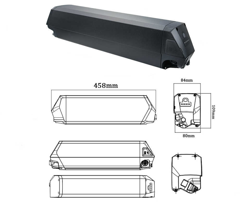 EUNORAU Reention Dorado max 48V 52V Unterrohrbatterien 15,6Ah 21Ah 25Ah Akku 505mm lang Ersatz