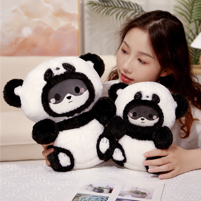 Kawaii pluszowa zabawka pandowa nadziewana puszyste zwierzę panda niedźwiedź pluszowa poduszka śliczna zabawka kreskówkowa dla dzieci prezenty urodzinowe