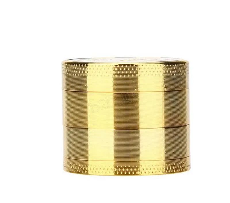 smoking shop Metal grinder CHROMIUM CRUSHER herb grinder with 4 layers of gold coin pattern 40mm Manual smoke grinders