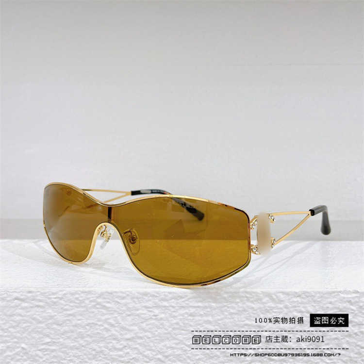 2023 luxury designer sunglasses Xiaoxiang's New Antique Style Metal for Women CH4073 Network Red One piece Mirror Sunglasses