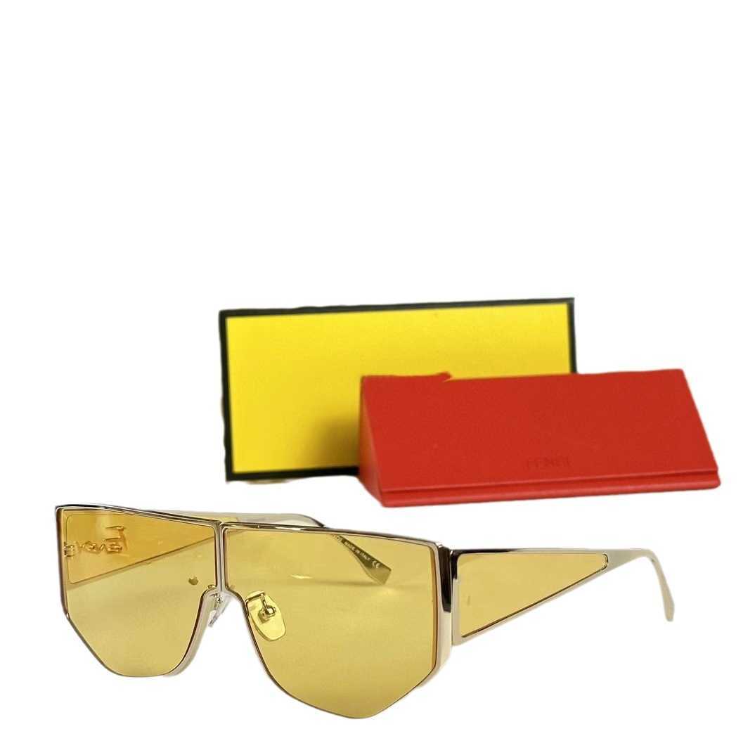 2023 New luxury designer Fenjia full frame metal fashionable sunglasses high-quality glasses 0093