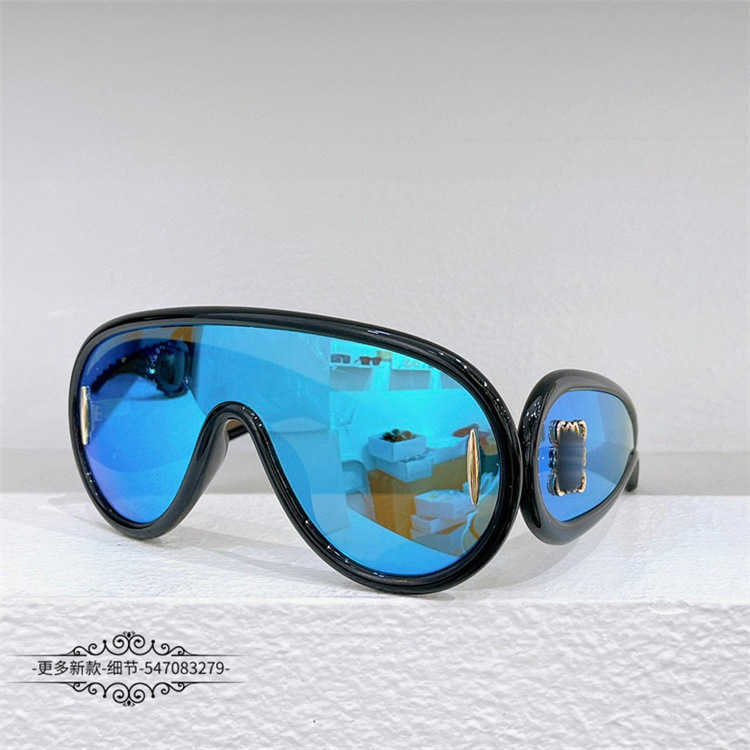 Nowe luksusowe projektant okularów przeciwsłonecznych Luo Yijia ropuchy feng ins w tym samym stylu osobowość mody One Piece Sunglasses Women LW40108