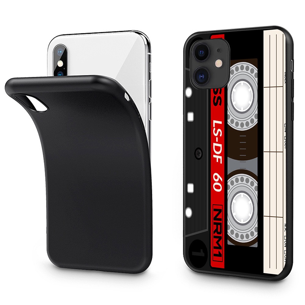 Vintage Kassettenband Soft Case für iPhone 15 Plus 14 Pro MAX 13 12 11 XR XS 8 7 iPhone15 Retro Style TPU Silikon Mobile Smartphone Rückseite Hülle