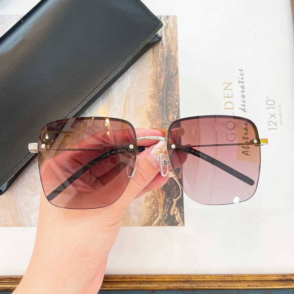 2023 Luxury Designer Sunglasses Spring/Summer New Metal Box Showcase Women's Small Faces Fashion Sunglasses Style 1