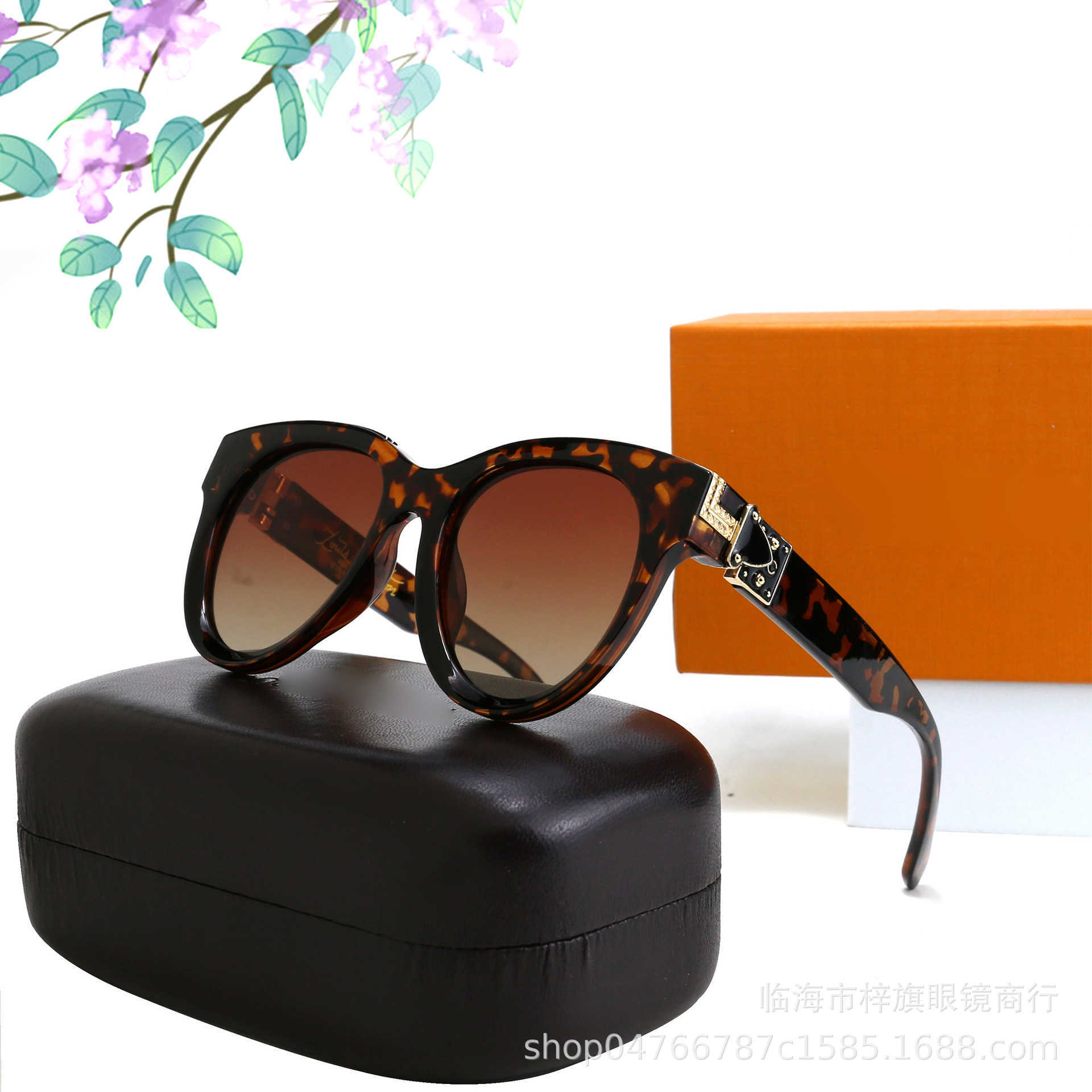 2023 New luxury designer Trendy polarized for women colorful and versatile glasses mesh red cat eye sunglasses 6096