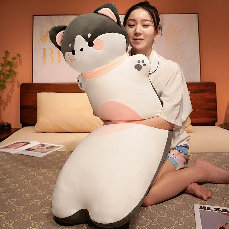 80/110/130 cm söt mjuk lång rävkatt Monkey Rabbit Husky Plush Toys Stuffed Animal Cushion Sleeping Pillow For Kids Girl Girlfriend