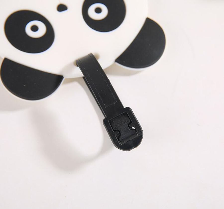 DHLBag Parts PVC Cartoon Panda Prints Travel Luggage Tags Mix Style