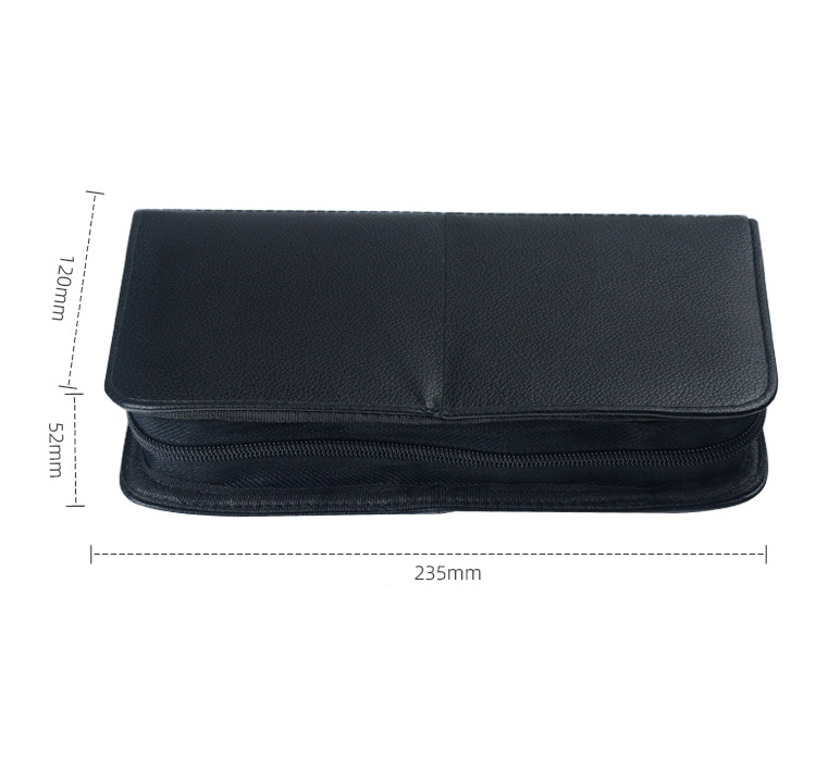 Organizer borsa pennelli trucco Porta pennelli trucco in morbida pelle PU Custodia pieghevole pennelli da viaggio Borsa portatile con cerniera Borsa cosmetici impermeabile donne e uomini Artista