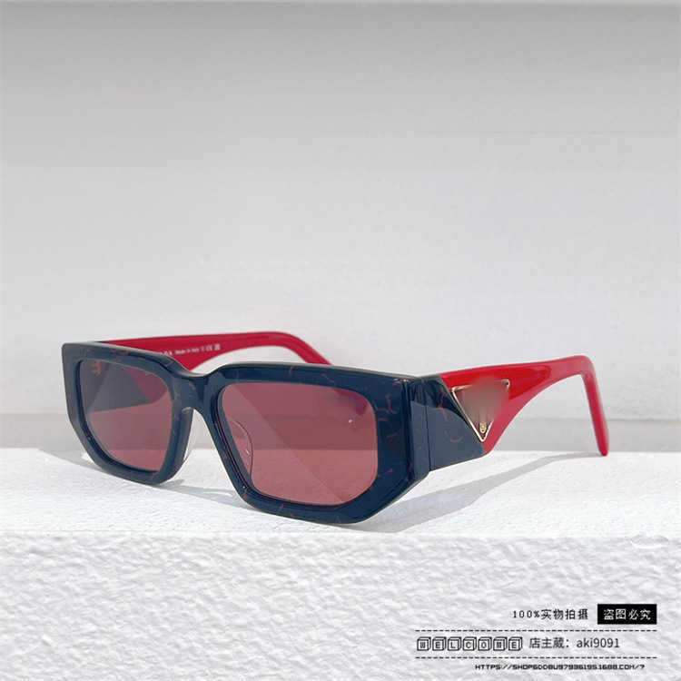 2023 luxury designer 23 New P family small square sunglasses women's ins net red same style personalized plate Sunglasses SPR09Z