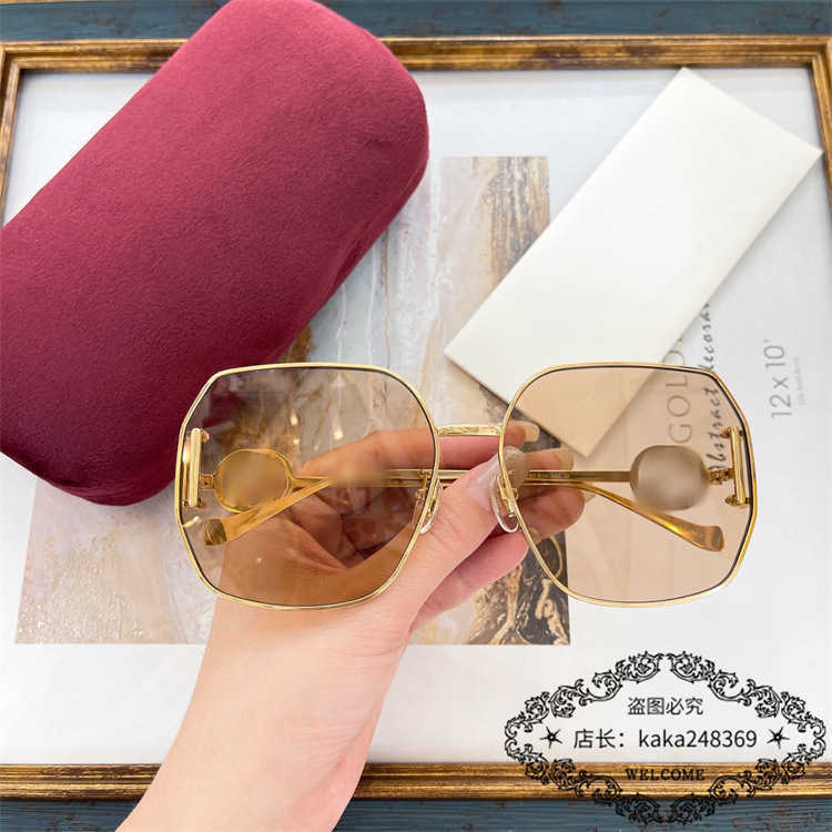 2024 Designer fashion New luxury designer Family G's new trendy men's ins net red same style personality square sunglasses women's GG1207SA